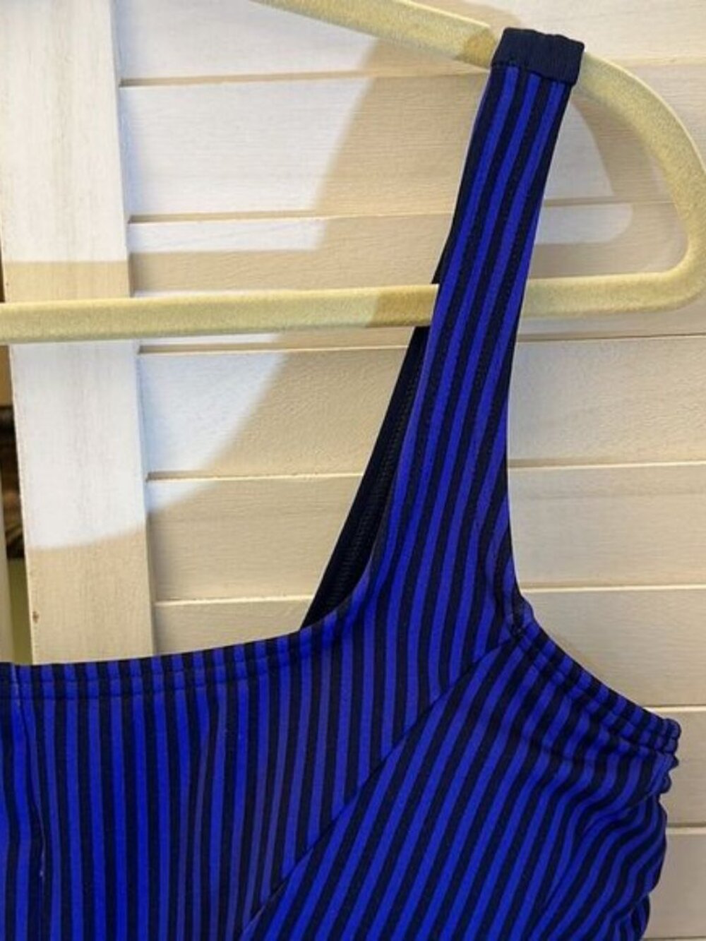 TYR Monroe Blue Swimsuit One Piece Size 14 Striped Aqua Controlfit - Picture 6 of 12